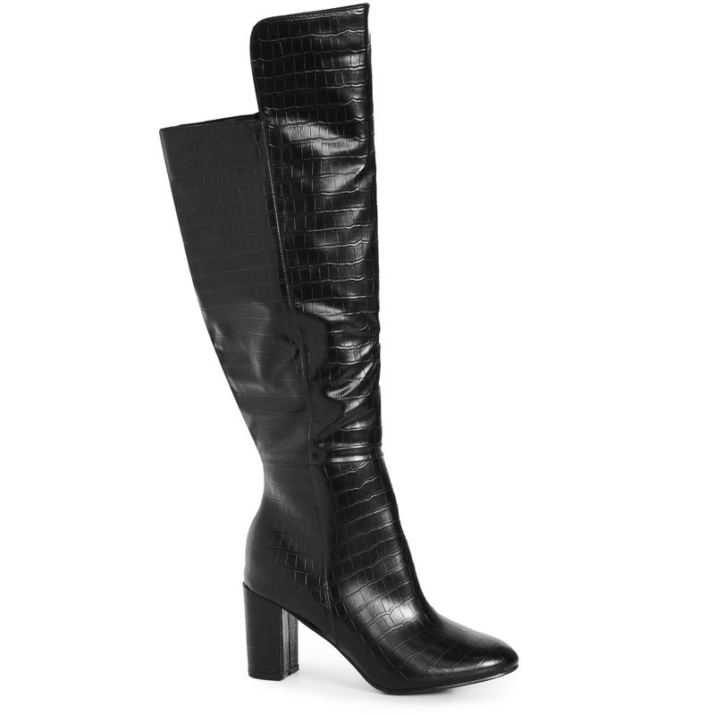Women's  Wide Fit Bellisimo Tall Boot - black | EVANS, 1 of 8