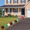 Big Dot of Happiness Black, Red and Green Ornaments - Lawn Decorations - Outdoor Holiday and Christmas Yard Decorations - 10 Piece - 3 of 4