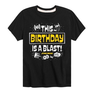 Boys' - Star Wars - This Birthday Is A Blast Short Sleeve Graphic T-Shirt - 1 of 4