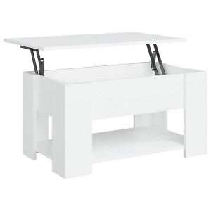 vidaXL Coffee Table White 31.1"x19.3"x16.1" Engineered Wood - 1 of 3