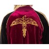 Seven Times Six Harry Potter Womens' Magical Creatures Bomber Velour Zip-Up Jacket Red - image 4 of 4