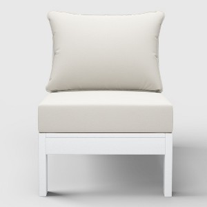 WestinTrends  Avalon Outdoor HDPE Deep Seating Modular Armless Patio Chair with Patio Cushions - 1 of 4