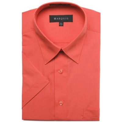 Marquis Men's Short Sleeve Regular Fit Dress shirt - S To 4XL