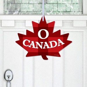 Big Dot of Happiness Canada Day - Hanging Porch Canadian Party Outdoor Decorations - Front Door Decor - 1 Piece Sign - 1 of 4