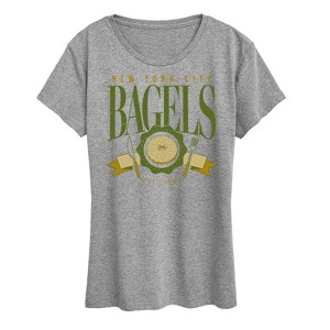 Women's - Instant Message - Nyc Bagels Short Sleeve Graphic T-Shirt - 1 of 4