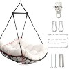 CAVINAS Outdoor Swing Chair with Cushion and Anti-Slip Safety Rings,Porch Swing for Bedroom, Garden, Courtyard,Off-White - 4 of 4