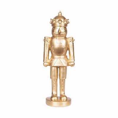 Gallerie II 8.46" Medium Gold Nutcracker Decorative Christmas Figurine