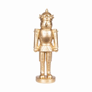 Gallerie II 8.46" Medium Gold Nutcracker Decorative Christmas Figurine - 1 of 3