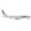 Boeing 737-800 Commercial Aircraft "Utair" White with Blue Tail Stripes 1/400 Diecast Model Airplane by GeminiJets - 3 of 3