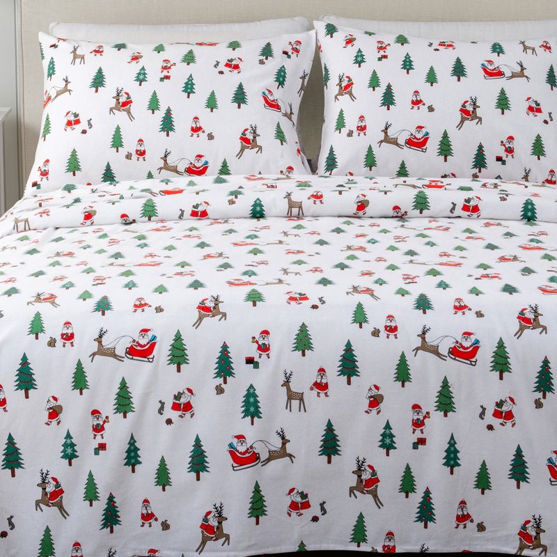 Great Bay Home Cotton Printed Flannel Sheet Set, 1 of 9