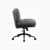 Kumasinova Widened Cross-Legged Office Chair,Swivel Armless Chair with Adjustable Height,Ergonomic Desk Chair for Home Office,Vanity,Bedroom - 4 of 4