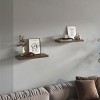 INFURNIC Decorative Wall Shelf Floating Shelves for Displaying Books and Decor Minimalist Design Eco-Friendly Construction, Brown, 9.8"*31.5"*1.5" - 3 of 4