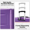 4 Piece 20"and 24" Luggage Set, ABS Lightweight Suitcase with Travel Duffel Bag, Toiletry Bag, Spinner Wheels,  TSA Lock--ModernLuxe - 4 of 4
