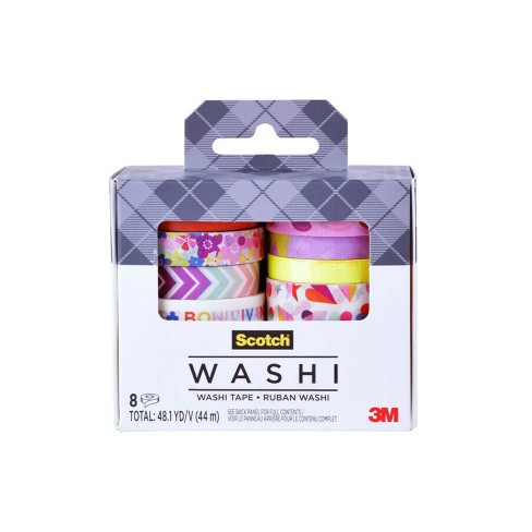 8 Rolls Washi Tape Colored Washi Masking Tape 1/2 Inch Rainbow Colors  Painters T
