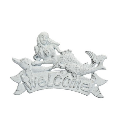 Gallerie II Welcome Tropical Coastal Mermaid Sign 9.1 x 5.9 x 0.6 Inches.
