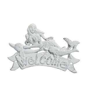 Gallerie II Welcome Tropical Coastal Mermaid Sign 9.1 x 5.9 x 0.6 Inches. - 1 of 1