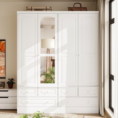 FUFU&GAGA Modern Simple Style Large Capacity Wardrobe: Multi-functional Partition, Family Clothes Storage Needs