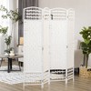 Homcom 4 Panel Room Divider Folding Privacy Screen, 5.6' Room Separator ...