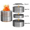 UNHO 21 Inch Large Smokeless Fire Pit Portable Outdoor Firewood Burner Stove with Carry Bag for Garden Yard Backyard Camping Heating - 4 of 4