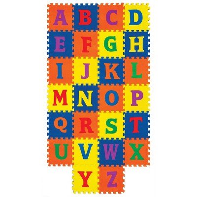 WonderFoam Carpet Tiles, Alphabet, 12" x 12", 26 Count
