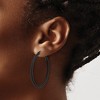 Chisel Stainless Steel Polished Black IP-plated Diamond Cut Hoop Earrings - 4 of 4