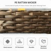 Outdoor Patio Wicker Storage Bench, 2-In-1 Rattan Patio Furniture, 29 Gal Storage Box w/ Cushion - 4 of 4