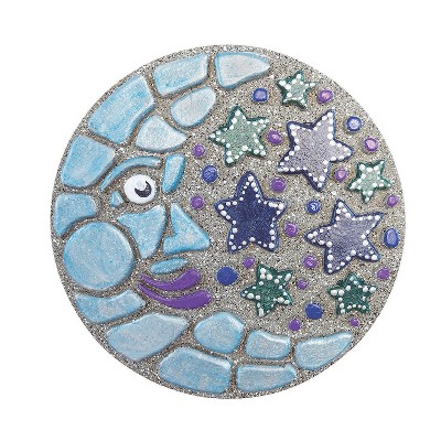 Moon and Stars Mosaic Stepping Stone Kit with Paints