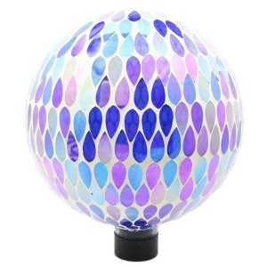 Very Cool Stuff Mosaic Glass Gazing Globe with Hanging Chain, Iridescent Teardrop Tile, 10in - 1 of 1