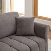 NicBex Couches for Living Room 80" Cloud Sofa Premium Chenille Fabric Upholstered 3-seat Sofa Couch with Pillows and Solid Wood, Grey - 4 of 4