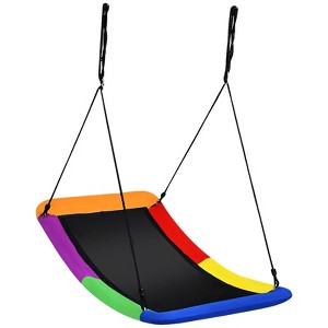 Gymax Giant 60" Tree Swing 700 lbs Capacity for Kids and Adults w/ Adjustable Ropes Steel Frame for Backyard and Playground Multi-Color - 1 of 4