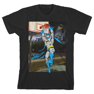 Batman Basketball Black Graphic Tee Toddler Boy to Youth Boy