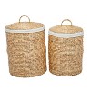 Set of 2 Traditional Sea Grass Storage Baskets Natural - Olivia & May - image 3 of 4