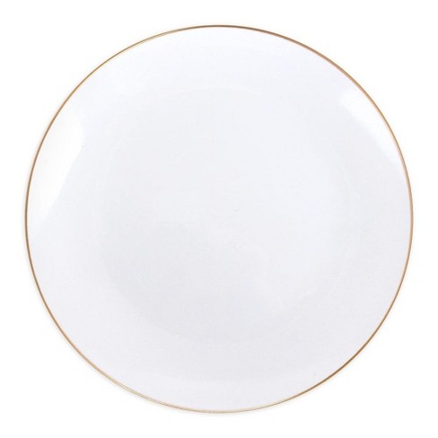 Gold rim plastic outlet dinner plates