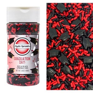 Mystic Sprinkles Graduation Day! Red & Black Sprinkle Mix 3.8oz - 1 of 4