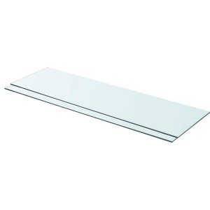 vidaXL Shelves 2 pcs Panel Glass Clear 35.4"x9.8" - 1 of 3