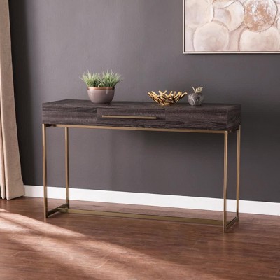 Harley Long Narrow Console Table Espresso Brown - Aiden Lane