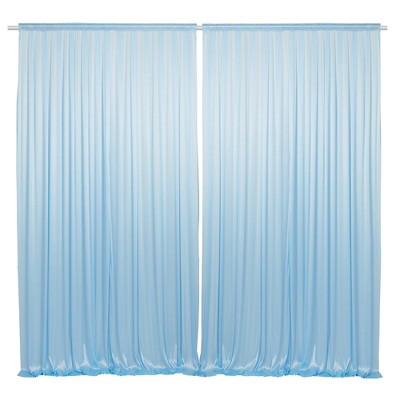 Lann’s Linens (set Of 2) Photography Backdrop Curtains, Baby Blue - 5ft