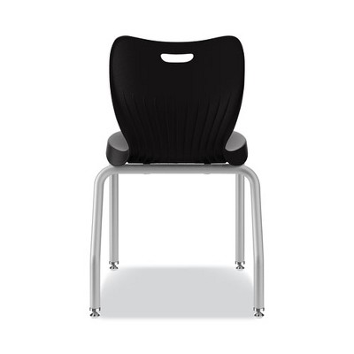 Onyx Black 19.5" Tubular Steel Stackable Classroom Chair