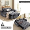SEVOBAL Foldable Futon Sofa Bed Multi-Functional Pullout Sofa Bed Modern Sofa Velvet Pull-Out Bed Adjustable Back, Gray, 46.37"*37.36"*14.59" - 2 of 4
