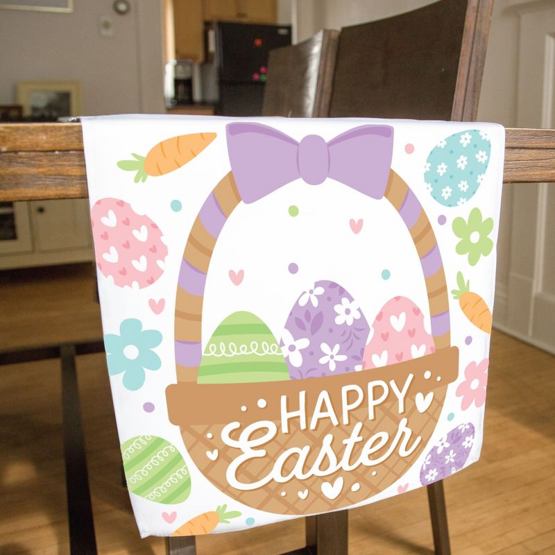 Big Dot of Happiness Spring Easter Bunny - Happy Easter Party Dining Tabletop Decor - Cloth Table Runner - 13 x 70 inches, 2 of 7