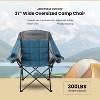 Arrowhead Portable Oversized Folding Camp Chair with 2 Cup-Holders, Side Mesh Pockets, and Carry Bag, Blue - 4 of 4