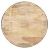 vidaXL Coffee Table Round End Table Accent Sofa Table White Solid Mango Wood - 3 of 4