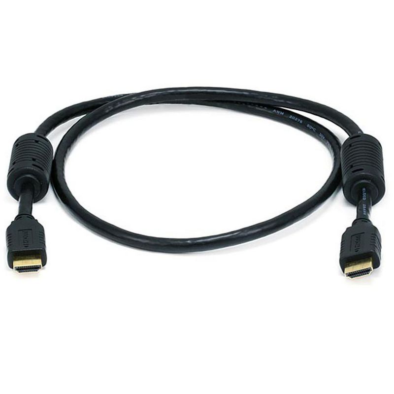Monoprice 4K HDMI Cable - 3 Feet - Black | High Speed, 4k@24Hz, HDR, 18Gbps, YUV 4:4:4, 28AWG, Compatible with UHD TV and More - Select Series, 1 of 4