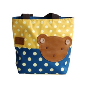 Slickblue Cute Bear Hand-Appliqued Tote Bag for Kids —Multi Color & Sizes, Shoulder Strap, Interior Pocket - 1 of 3