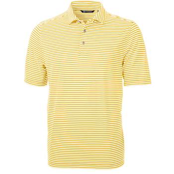 Cutter & Buck Virtue Eco Pique Stripe Recycled Mens Polo Shirt