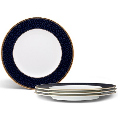 Noritake Blueshire Set of 4 Accent/Luncheon Plates