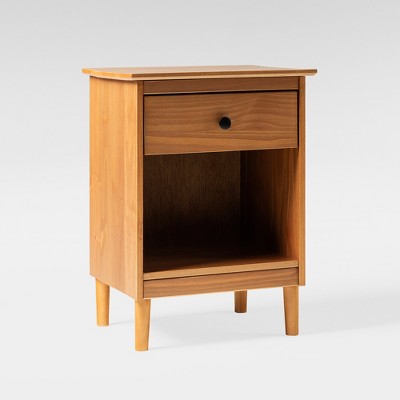 Stiva Classic Mid-Century Modern 1 Drawer Nightstand - Saracina Home