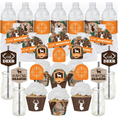 Big Dot of Happiness Gone Hunting - Deer Hunting Camo Baby Shower or Birthday Party Favors and Cupcake Kit - Fabulous Favor Party Pack - 100 Pieces