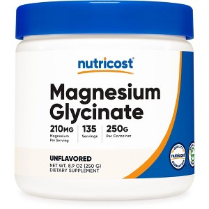 Nutricost Magnesium Glycinate Powder (250 Grams) (Unflavored) - 1 of 4