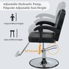 Dexmalle 360° Reclining Barber Salon Chair with Heavy Duty Hydraulic Pump,Black - 3 of 4